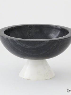 Global Views Dwell Studio Marble Round Bowl - Black