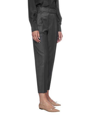 Brunello Cucinelli Belted High-rise Trousers