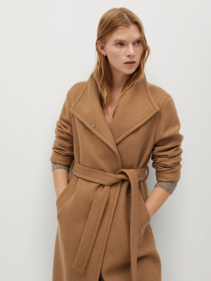 Wool Double-breasted Coat