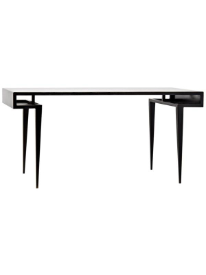 Stiletto Desk In Black Metal