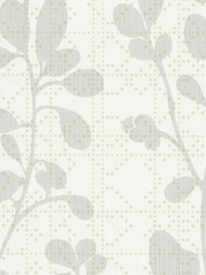 Sprig Wallpaper In Lily From The Moderne Collection By Stacy Garcia For York Wallcoverings