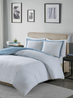 Braydon Reversible Stripe Duvet Cover Mini Set - Jla Home®