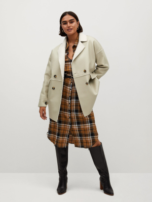 Faux Shearling Lining Coat