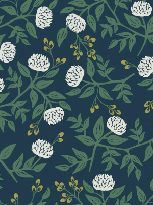 Peonies Wallpaper In Navy From The Rifle Paper Co. Collection By York Wallcoverings