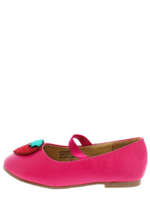 Alessia231 Fuchsia Strawberry Kids Sandal Flat