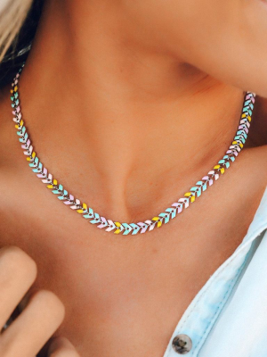 Rainbow Chevron Choker