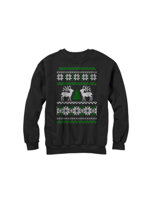 Men's Lost Gods Ugly Christmas Tree Reindeer Sweatshirt