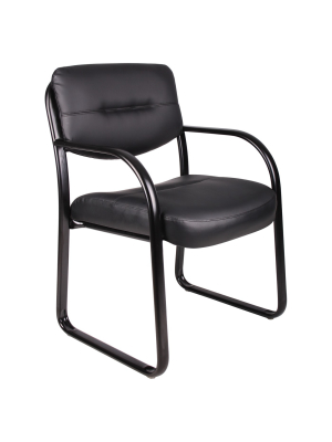 Sled Base Guest Chair Black - Boss