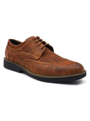 Bogo - Men's Wingtip Oxford Faux Leather Shoes