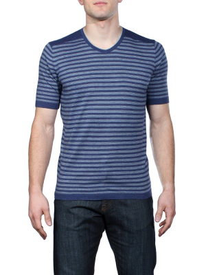 Mighty Mo Striped V-neck Shirt