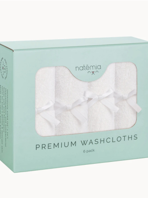 Natemia Ultra Soft Bamboo Washcloths - 6 Pack