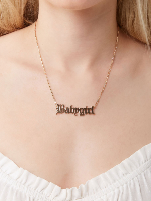 Babygirl Pendant Chain Necklace