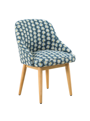Riley Accent Chair Floral Teal - Homepop