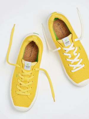 Ibi Low Sun Yellow Knit Sneaker Men