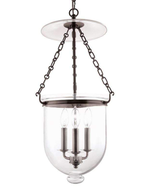 Hampton 3 Light Pendant Old Bronze