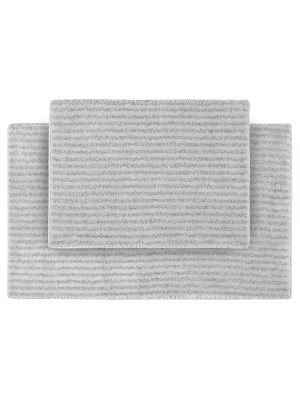 2pc Sheridan Plush Washable Nylon Bath Rug Set - Garland