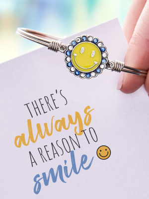 Smiley Face Bangle Bracelet