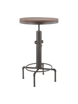 Hydra Industrial Adjustable Bar Table Antique - Lumisource