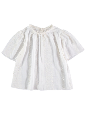 Buho Lisa Romantic Blouse - Ecru/white