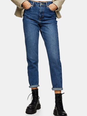 Bright Indigo Mom Tapered Jeans