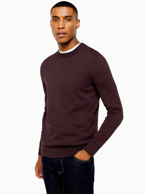 Dark Purple Twist Essential Sweater
