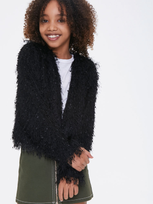 Girls Shaggy Knit Jacket (kids)