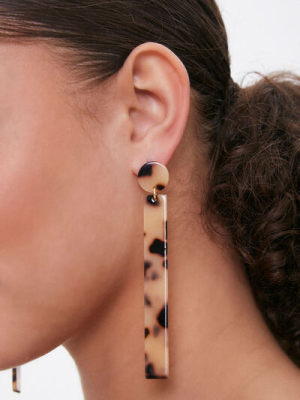 Tortoiseshell Bar Drop Earrings