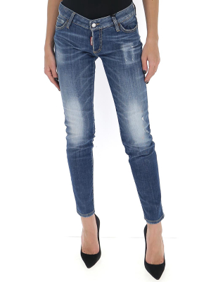 Dsquared2 Cropped Distressed Jeans