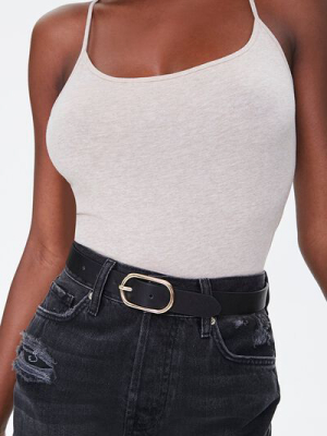 Faux Leather Hip Belt