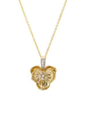 Orchid 15mm Necklace With Diamonds