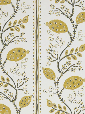 Pomegranate Trail Wallpaper In Ochre From The Ashdown Collection By Nina Campbell For Osborne & Little