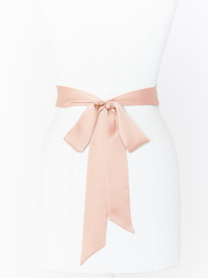 Bridesmaid Sash ~ Rose Gold Luxe Satin