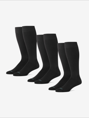 Men's Stay-up Dress Sock 3 Pack, Black
