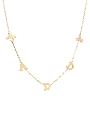 14k Scattered Letter Necklace