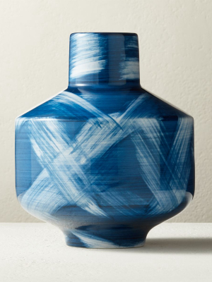 Libra Blue And White Vase