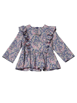 Liberty Print Ruffled Blouse