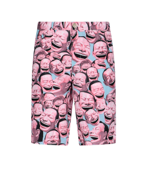 Comme Des Garçons Shirt Face Print Shorts