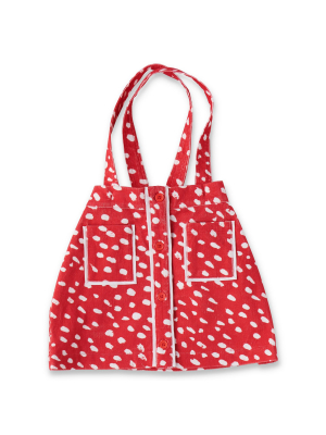 Speckles Red Corduroy Pinafore