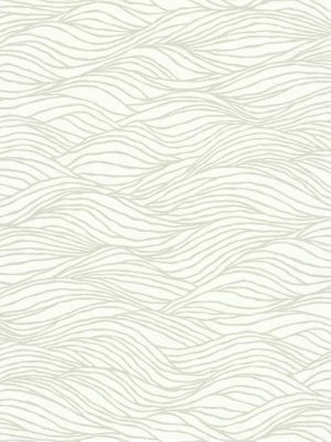 Sample Sand Crest Wallpaper In White From The Botanical Dreams Collection By Candice Olson For York Wallcoverings