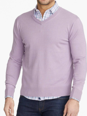 Cotton-linen V-neck Sweater - Final Sale
