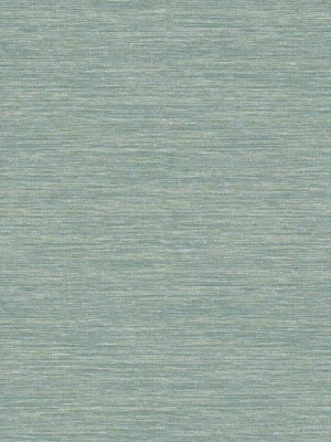 Challis Woven Wallpaper In Teal From The Impressionist Collection By York Wallcoverings