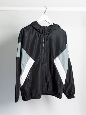 Pull&bear Jacket With Panels In Black