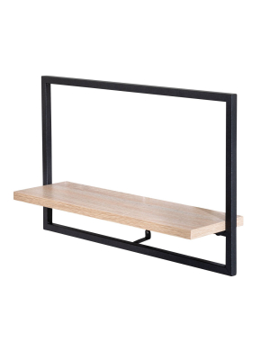 Honey-can-do Long Floating Wall Shelf Black