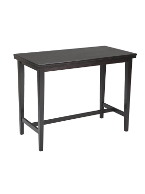 Kimonte Rectangular Dining Room Counter Table Wood/dark Brown - Signature Design By Ashley