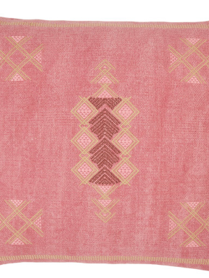 Jaipur Living Shazi Tribal Pink/ Tan Down Throw Pillow 24 Inch