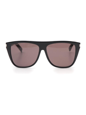 Saint Laurent Eyewear Studded Oversized Sunglasses