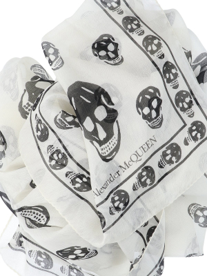 Alexander Mcqueen All-over Skull Print Scarf