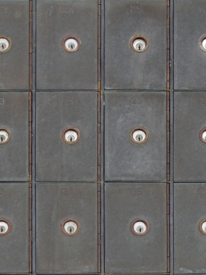 Industrial Cabinets Wallpaper In Grey And Brown From The Eclectic Collection By Mind The Gap