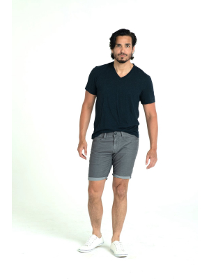 Roll Up Cord Shorts In Iron