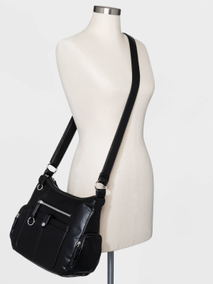 Bueno Zip Closure Crossbody Bag - Black